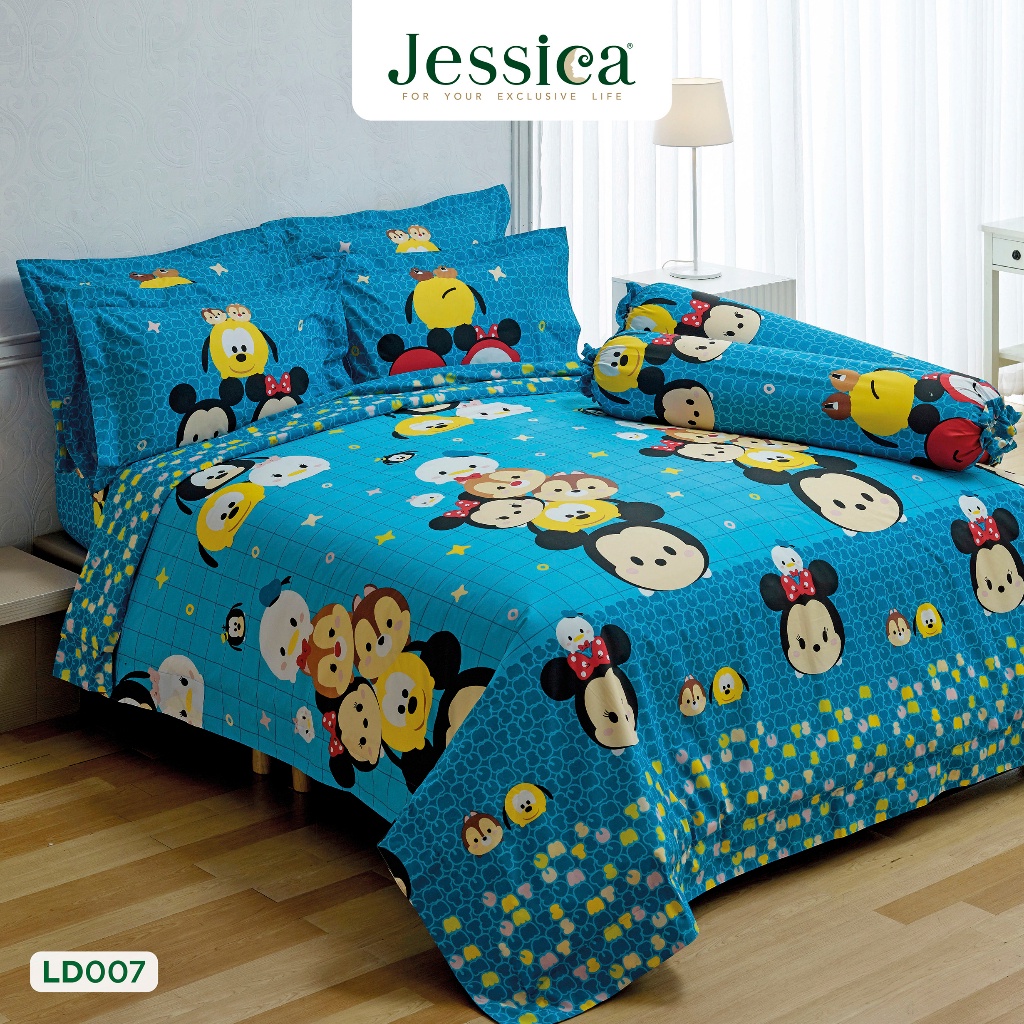 (ผ้าปูที่นอน) Jessica Cotton mix ลายการ์ตูนลิขสิทธิ์ซูมซูม LD007 ชุดเครื่องนอน ผ้าห่มนวมครบเซ็ต ผ้าปูที่นอน เจสสิก้า