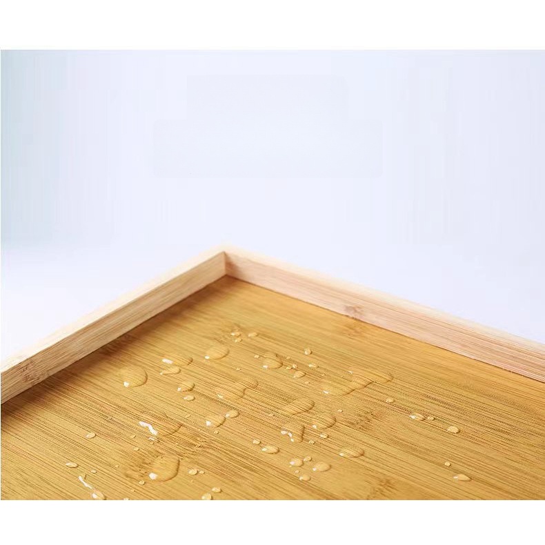 ❤ Diamond Coffee ถาดไม้ไผ่ ทรงสี่เหลี่ยมผืนผ้า สไตล์ญี่ปุ่น เรียบง่าย สําหรับร้านอาหาร บ้าน - รูปที่ 7