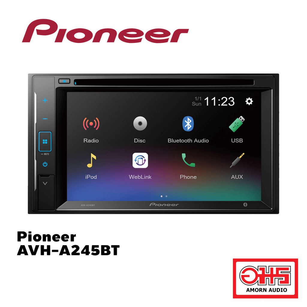 PIONEER AVH-A245BT SERIES A เครื่องเล่น AV Multimedia Receiver  แบบ 2 DIN / แถมกล้องมองหลัง
