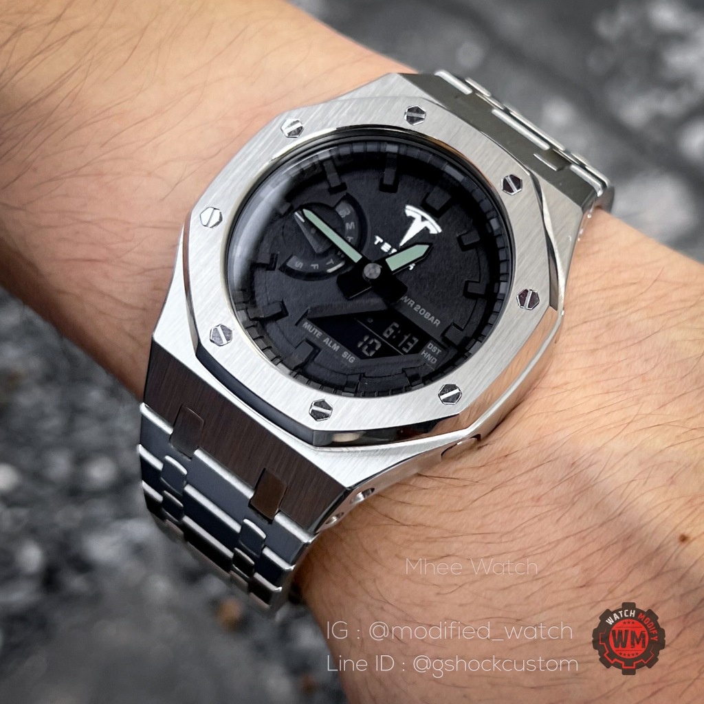 G-Shock Custom AP Tesla Model Silver Full Metal Special Edition