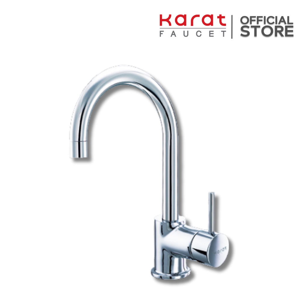 Karat Faucet ก๊อกซิงค์ผสมแบบก้านโยกติดบนเคาน์เตอร์ รุ่น MJ61-50