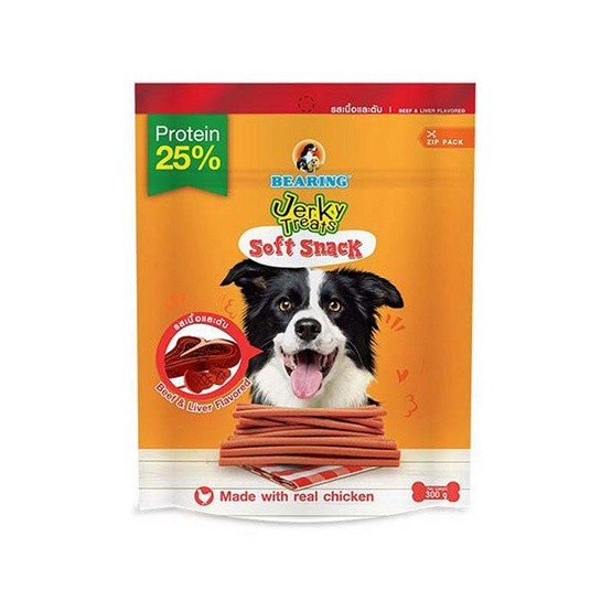Bearing เจอร์กี้ ทรีทส์ สติ๊ก ขนมสุนัข 300g  (แท่งกลม)