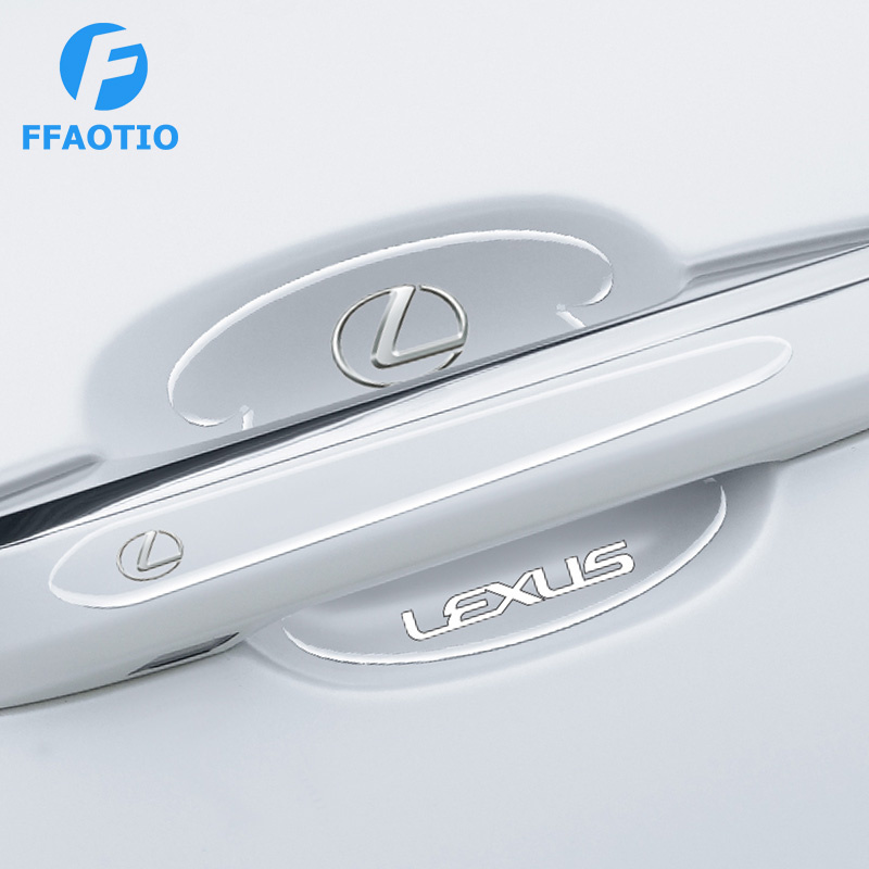 FFAOTIO โปร่งใส กันรอยมือจับประตูรถยนต์ ฟิล์มกันรอยรถยนต์ สำหรับ Lexus IS250 RX RX300 RX270 NX