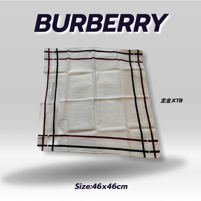 ผ้าเช็ดหน้าBurberryแท้มือสองญี่ปุ่น
