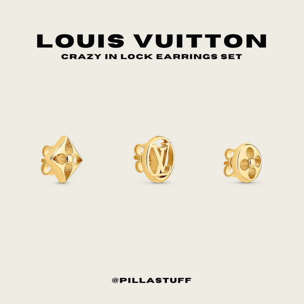 สร้อยข้อมือ Louis Vuitton Crazy in Lock สายคู่ Monogram Canvas ฝังเพชร