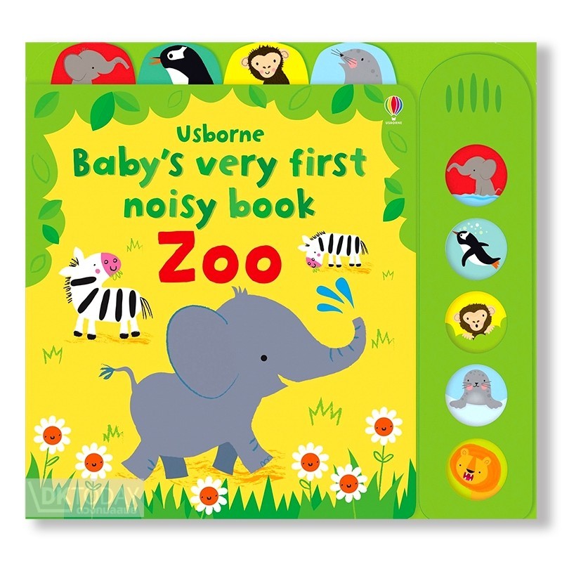 DKTODAY หนังสือ USBORNE BABY'S VERY FIRST NOISY BOOK ZOO (Age 9+ months) **หนังสือมีเสียง**