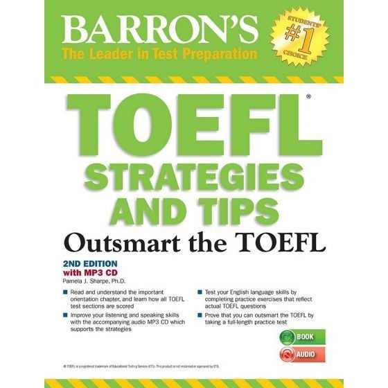DKTODAY หนังสือ BARRON'S TOEFL STRATEGIES AND TIPS WITH MP3 CD 2ED.