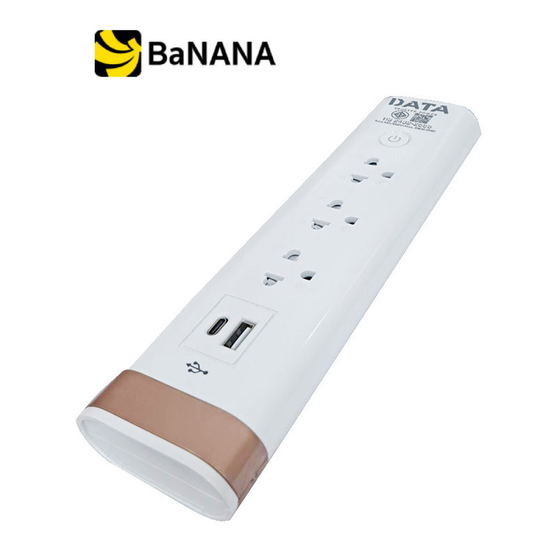 รางปลั๊กไฟ DATA TIS Plug 3 Way 1 Switch 2 USB 3M. (LVUC45 3M) White by Banana IT