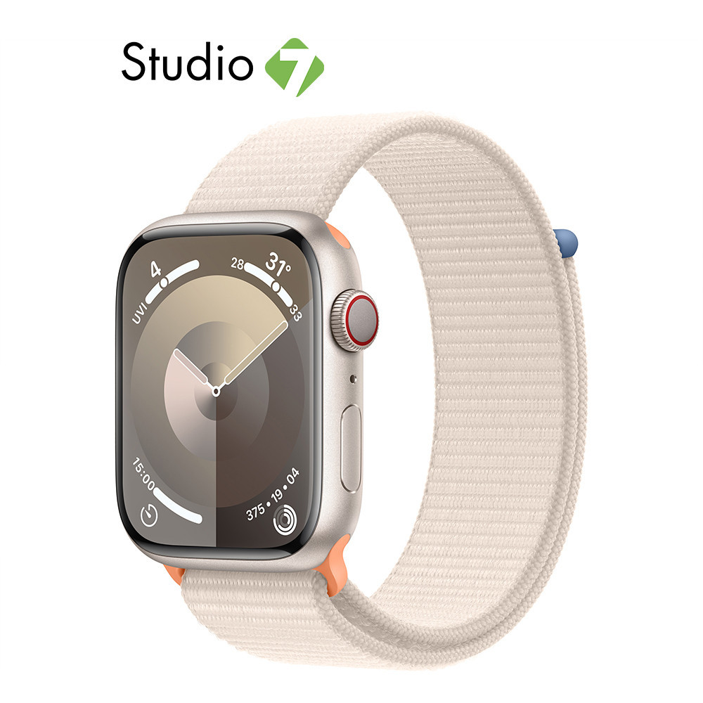 Apple Watch Series 9 GPS + Cellular Aluminium Case with Sport Loop by Studio 7