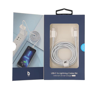 สายชาร์จ Blue Box USB-C to Lightning Cable 27W BB-C06 White by Studio7