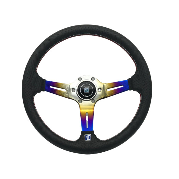 car steering wheel พวงมาลัย nardi พวงมาลัยรถ พวงมาลัยรถยนต์ พวงมาลัยรถแต่ง 13.5นิ้ว ไดร์ไทเท สีเงินว