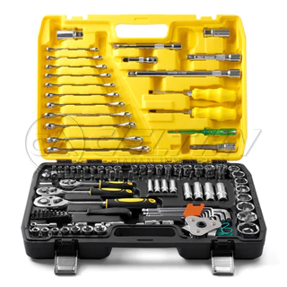DELTON King Tools ชุดเครื่องมือ ประแจ ชุดบล็อก 121 ชิ้น(ชุดใหญ่) ขนาด 1/4 นิ้ว 3/8 นิ้ว 1/2 นิ้ว ชุดประแจ รุ่นDKT-121PCS