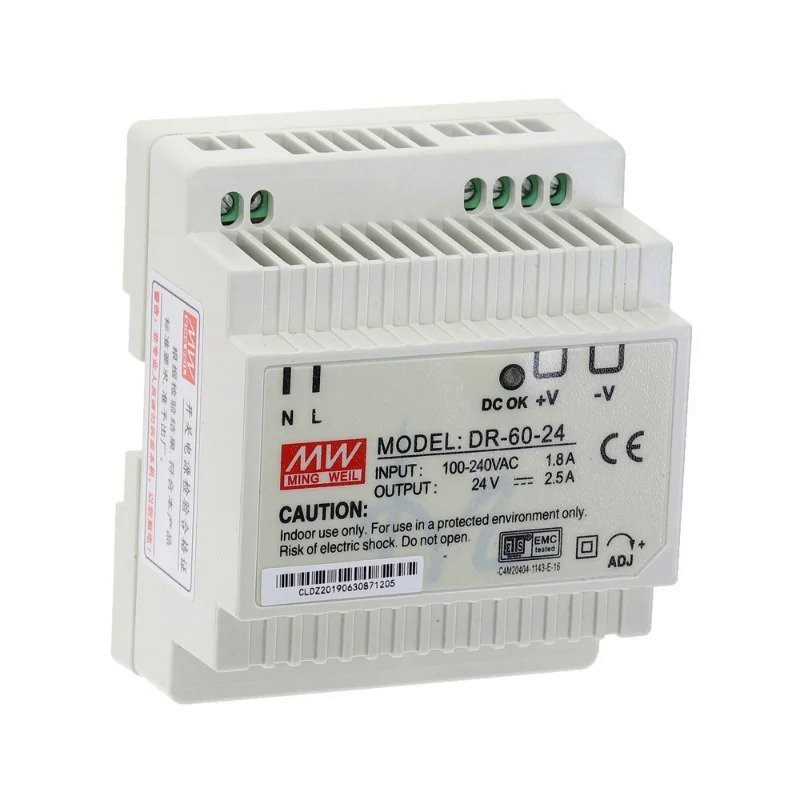 DR-60 60W เอาต์พุตเดี่ยว5V 12V 15V 24V Din Rail Switching Power Supply DR-60-5 DR-60-12 DR-60-15 DR-