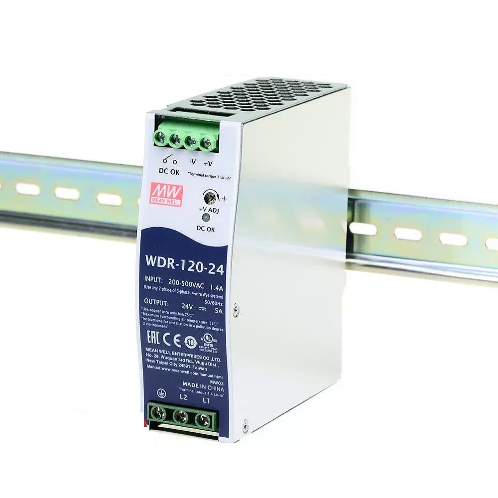 MEAN WELL WDR-120รางสลับแหล่งจ่ายไฟ12V/24V/48V มอเตอร์ไดรฟ์
