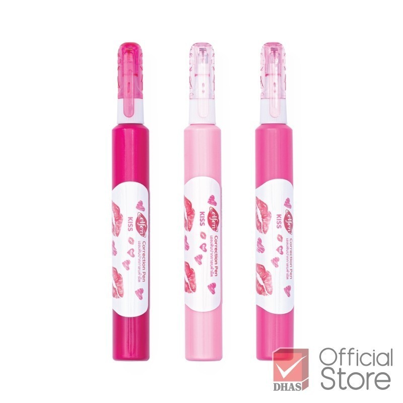 Elfen ปากกาลบคำผิด 4 มล. คิส คละสี จำนวน 1 ด้าม