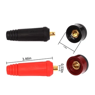 ซ็อกเก็ตปลั๊กเชื่อมต่อสายเคเบิ้ล TIG DKJ10-25 4 ชิ้น &amp; Dkz10-25 ข้อต่อเชื่อม แบบประกอบเร็ว สําหรับเครื่องเชื่อม 4 ชิ้น