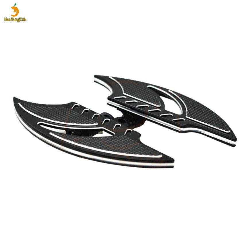 【จัดส่งท้องถิ่น】ที่พักเท้า สีดํา สําหรับรถจักรยานยนต์ Harley Sportster 883 1200 XL Touring Electra Glide Road King Dyna - รูปที่ 2