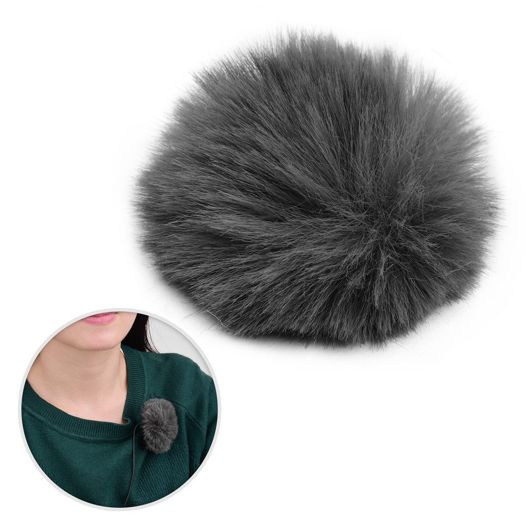 Clip-on Lavalier Microphone Windscreen Furry Windshield Mic Muff Compatible with Boya M1 and Other Most Lapel Microphone