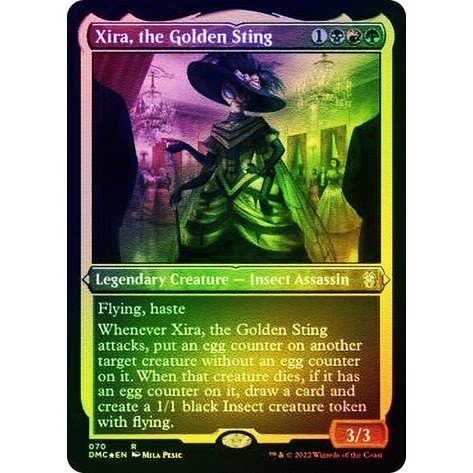 [MTG] Xira, the Golden Sting (Etched) [DMC] [MULTI] [RARE] [FOIL] [ENG] (การ์ดเมจิค / Magic the Gath