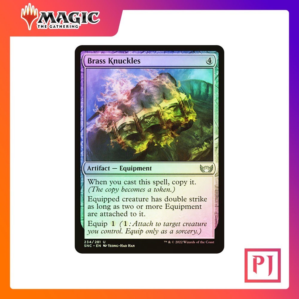 [MTG] Brass Knuckles [SNC] [ARTIFACT] [UNCOM] [FOIL] [ENG] (การ์ดเมจิค / Magic the Gathering)