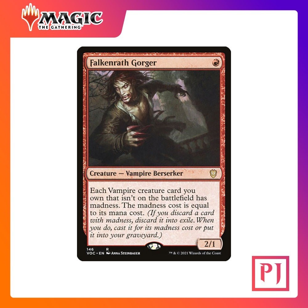 [MTG] Falkenrath Gorger [SOI] [RED] [RARE] [NORMAL] [ENG] (การ์ดเมจิค / Magic the Gathering)