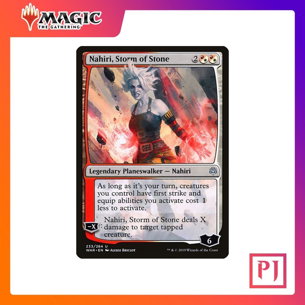 [MTG] Nahiri, Storm of Stone [WAR] [MULTI] [UNCOM] [NORMAL] [ENG] (การ์ดเมจิค / Magic the Gathering)