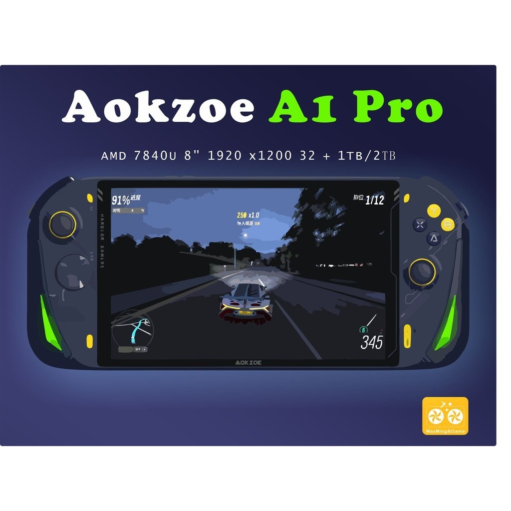 AOKZOE A1 Pro A2  เครื่องเล่นเกม 3A WIN11แท้  AMD Ryzen 7  7840U  หน้าจอ 1920*1200ใหม่