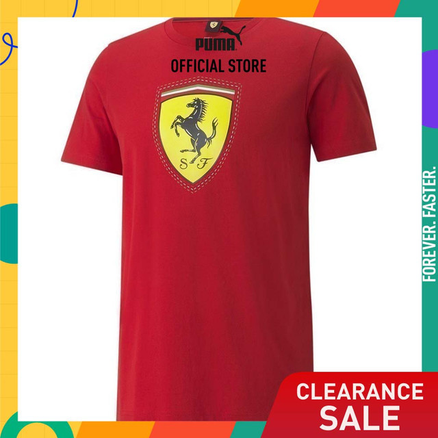 PUMA AUTO - เสื้อยืดผู้ชาย Scuderia Ferrari Race Colour Shield สีแดง - APP - 53375302