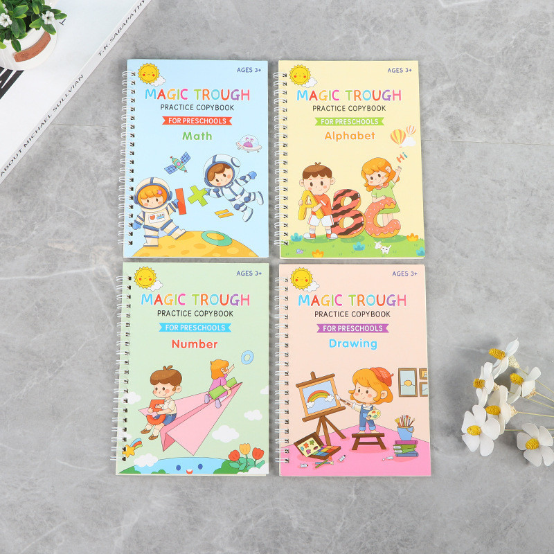 HotรับประกันคุณภาพCross-Border New Arrival Calligraphy Practice Board English Children's Groove the Imitated Copy Pen Co