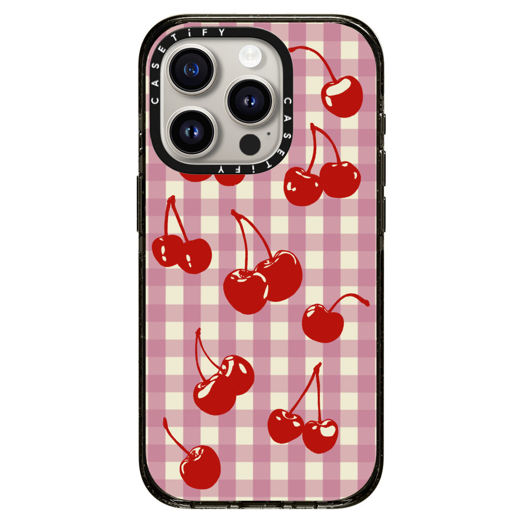 [พร้อมส่ง] CASETiFY | Cherry Gingham