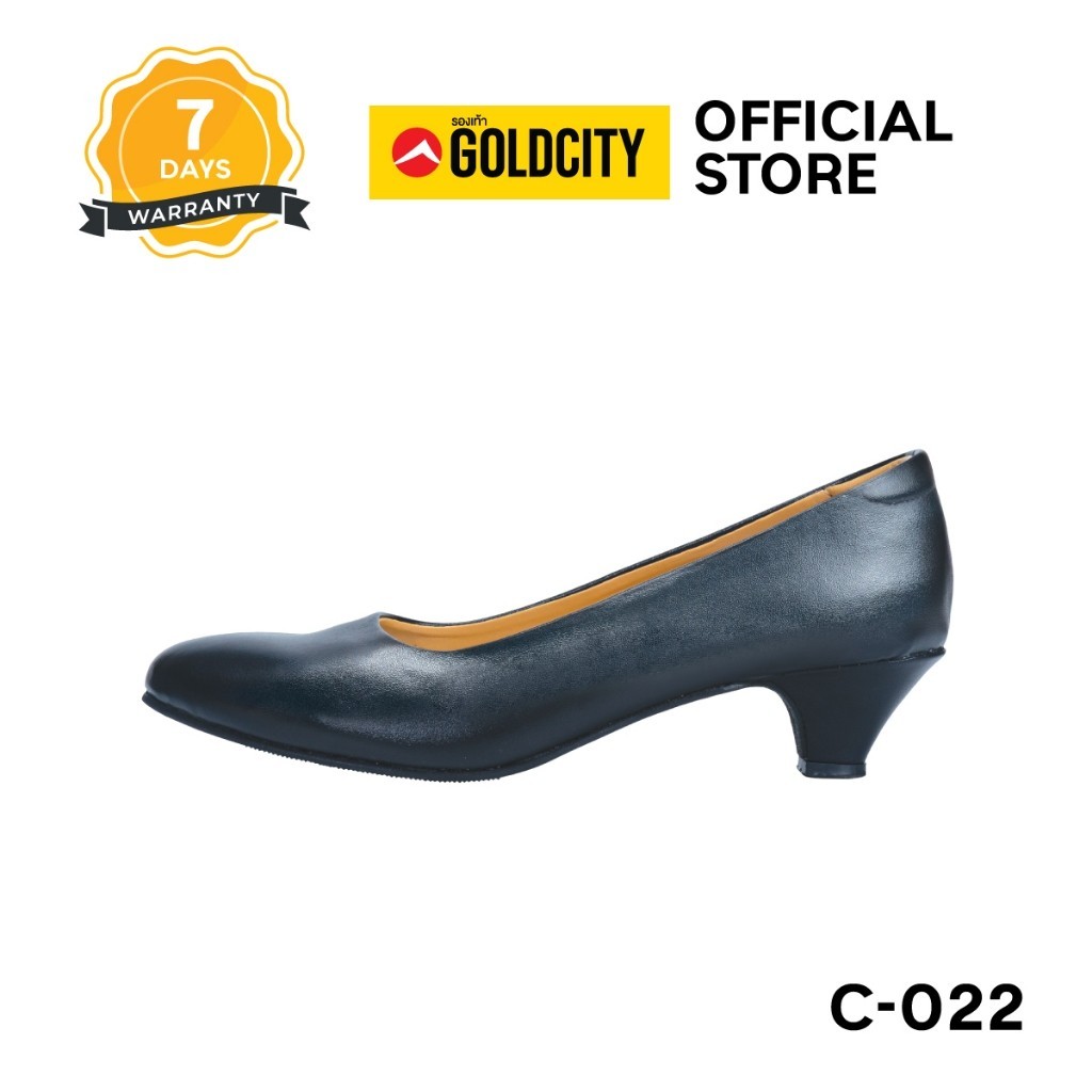 GOLDCITY รองเท้าคัชชูผู้หญิง หัวแหลมส้นสูง 1.5นิ้ว ใส่สบาย แนะนำบวกไซซ์ (36-44) 