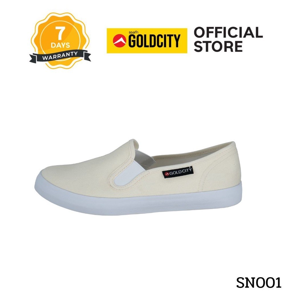 รองเท้าสลิปออน แบบสวม ขอบบาง พื้นยางพารา SIZE 37-41 ส่งตรงจากโรงงานแท้100% GOLDCITY รุ่น SN001