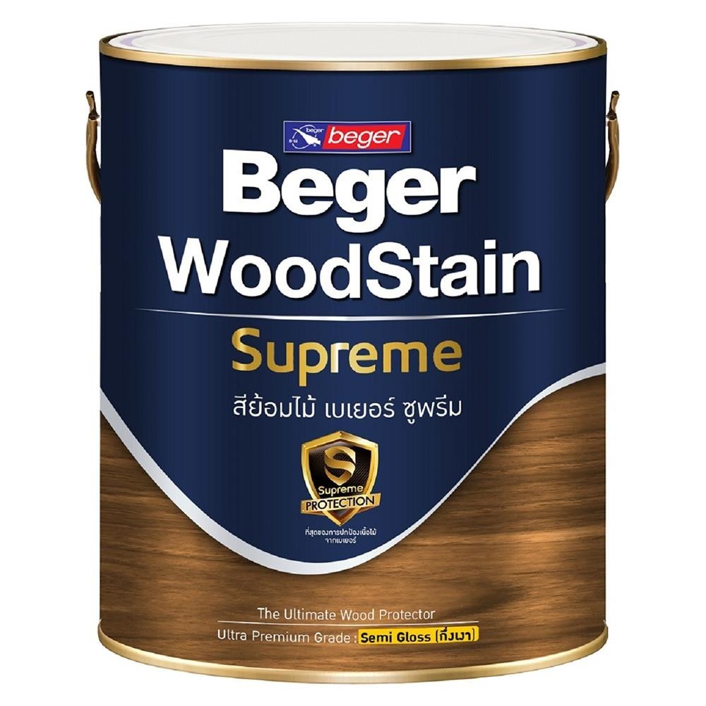 สีย้อมไม้ กึ่งเงา Beger Woodstain Supreme S9203 Red Wood (กล) BEGER