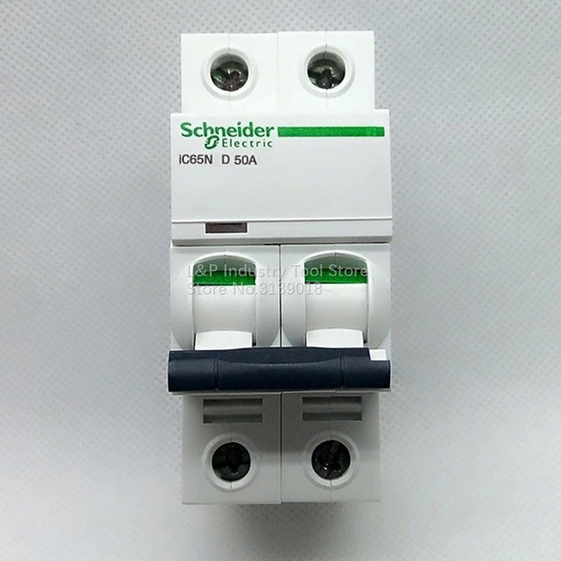 ใหม่ของแท้ Schneider Telemecanique IC65N 2P D50A A9F19250สูญญากาศ Mini Circuit Breaker MCB Acti 9 Ty
