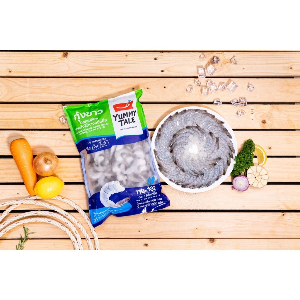 Yummy Tale กุ้งขาวปอกเปลือกผ่าหลังไว้หาง ขนาด 90-106 ตัว/ถุง (G) - รูปที่ 2