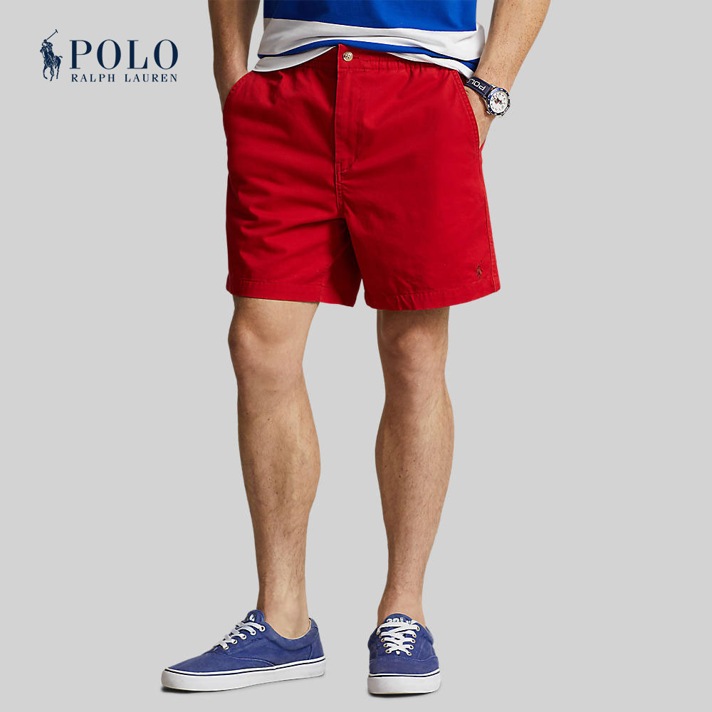 Polo Ralph Lauren กางเกงขาสั้นผู้ชาย 6-Inch Polo Prepster Stretch Chino Short รุ่น MNPOSHO14G20441 สีแดง