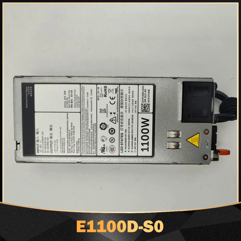 สำหรับเซิร์ฟเวอร์ DC Power Supply สำหรับ DELL R920 R820 1100วัตต์ E1100D-S0 AA27120L E 5G4WK 02RN7 0
