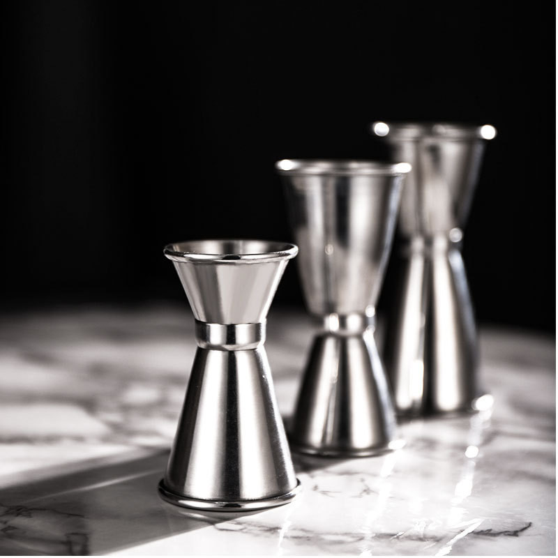 Double-Headed Jigger Bar Curling Stainless Steel Jigger Jigger Jigger Wine Set Bar Measuring Cup Oun