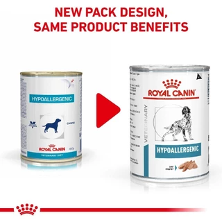 Royal Canin Hypoallergenic Dog อาหารเปียกสำหรับสุนัขที่มีภาวะภูมิแพ้อาหาร ขนาด 400 g.