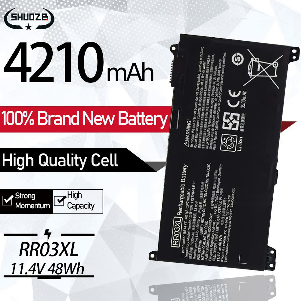 New RR03XL HSTNN-Q04C HSTNN-Q06C Laptop Battery For HP ProBook 430 440 450 455 470 G4 851477-541 HST