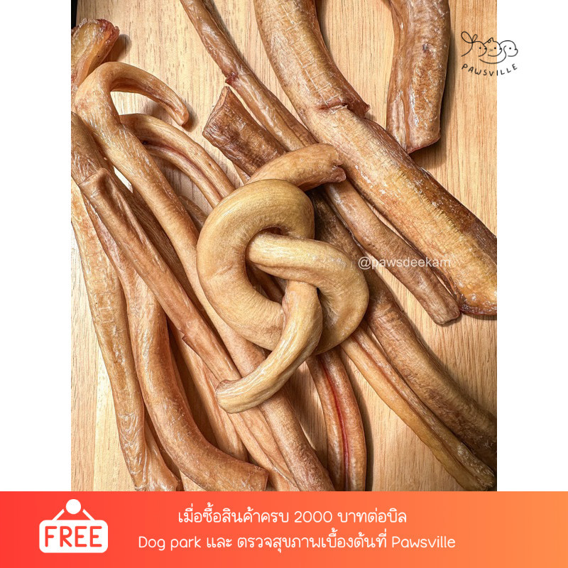 Pawsdeekam ตัวเดียวอันเดียววัว Bully stick ขนมสุนัข