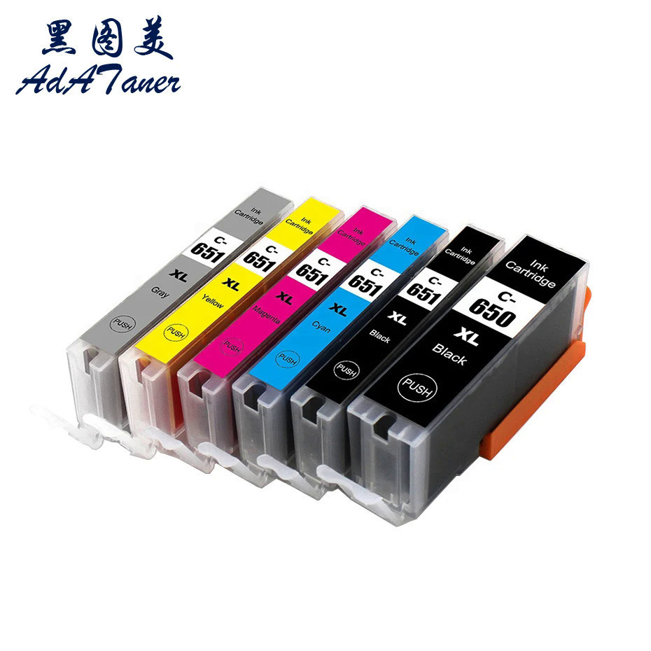 PGI650 650XL PGI-650 CLI-651  Premium Color Ink Cartridge Compatible For Canon PIXMA MG5560 5660 6540 IP7160 7260 8760