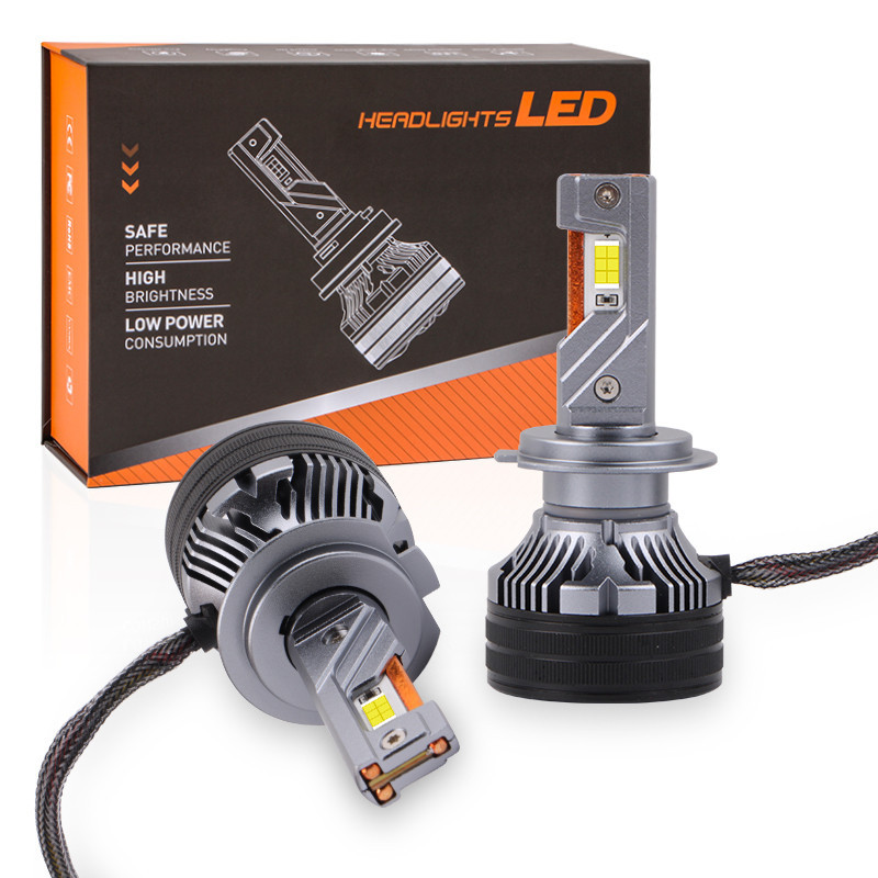 Q7 3 copper tube high-power 220w car LED headlights H7canbus LED light H4 H11 9005 led HB3 laser hea