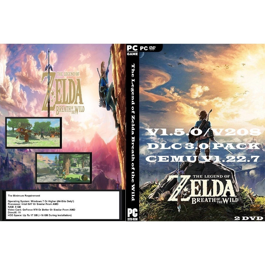 แผ่น Game PC The Legend of Zelda Breath of the Wild (2DVD)