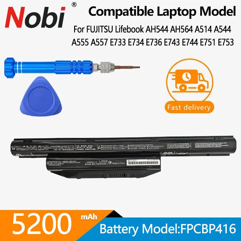 NOBI FPCBP416แบตเตอรี่แล็ปท็อปสำหรับ FUJITSU Lifebook AH544 AH564 A514 A544 E743 A557 E733 E734 E736
