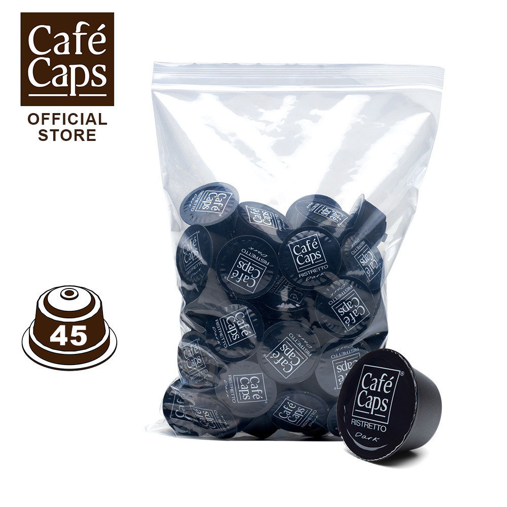 Dolce Gusto Compatible Coffee Capsule Ristretto - Cafecaps (1 Bag X 45 Caps) | กาแฟแคปซูล  ริสเทรตโต