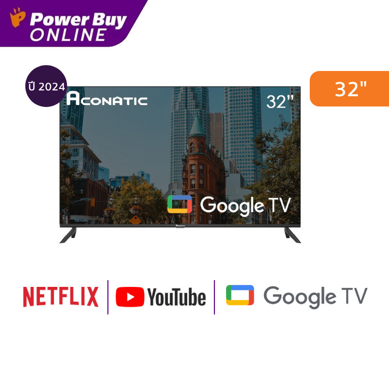 Aconatic ทีวี Google TV 32 นิ้ว LED รุ่น 32HS700AN ปี 2024