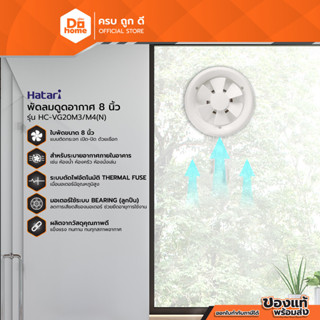 HATARI พัดลมดูดอากาศ 8 นิ้ว รุ่น HC-VG20M3/M4(N) (ไม่รวมติดต…