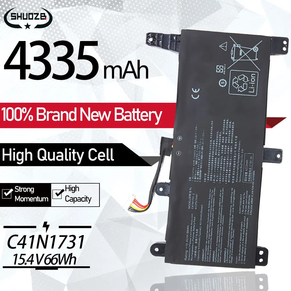 C41N1731 C41N1731-2 Battery For ASUS ROG Strix Gl704 GL504GM GL504GS GL504GW G515GW G515GV G17 G712 