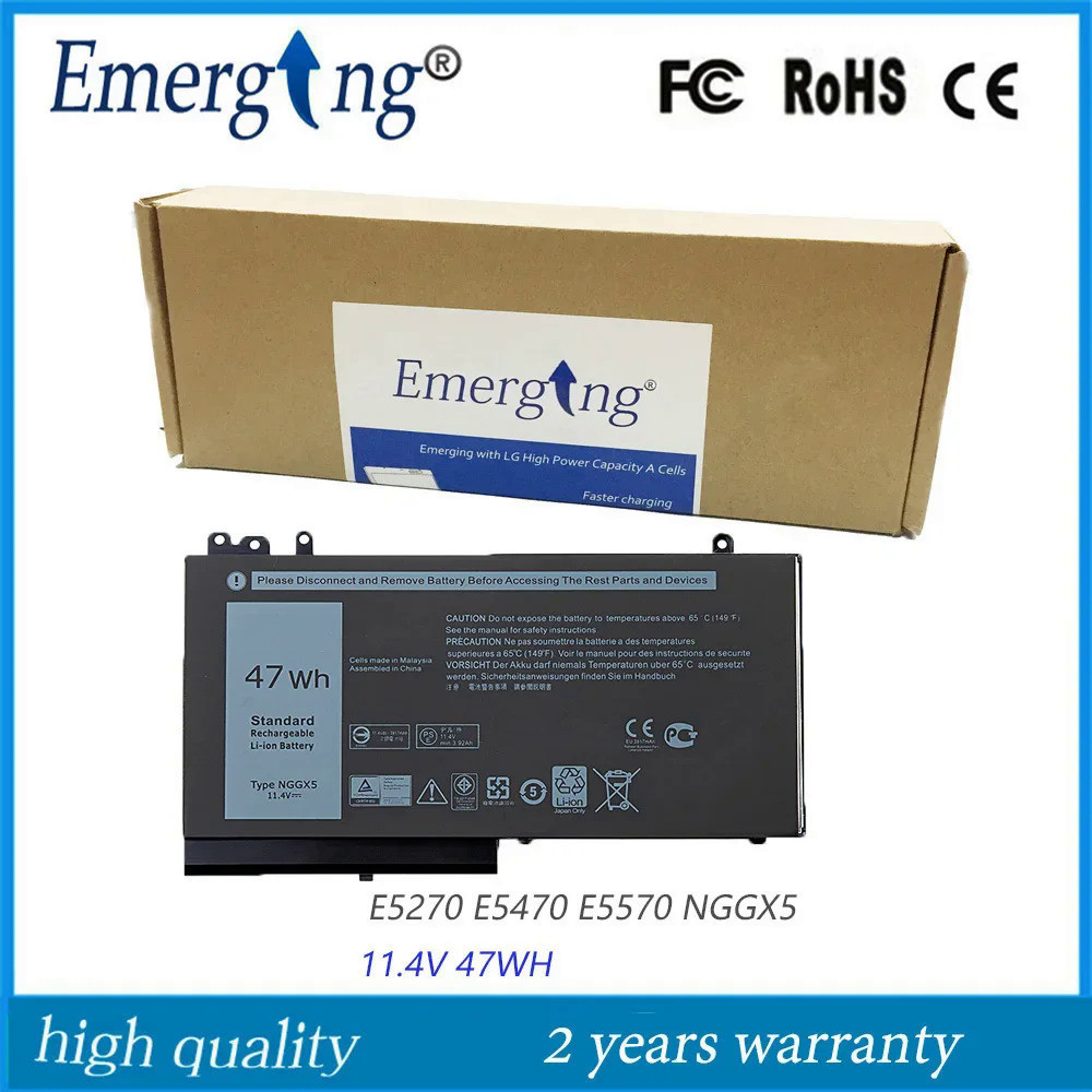 11.4โวลต์47WH เดิม NGGX5แล็ปท็อปแบตเตอรี่สำหรับ Dell Latitude E5250 E5270 E5470 JY8D6 W9FNJ RDRH9